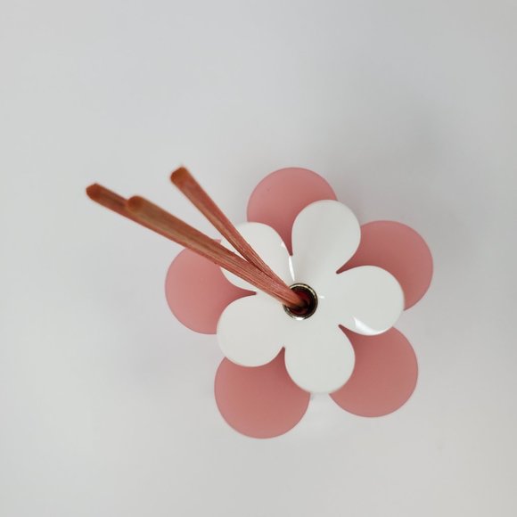 Debora Carlucci Square Reed Diffuser Bottle w/Aqua Blue Scent and Vibrant Flower - Picture 7 of 7